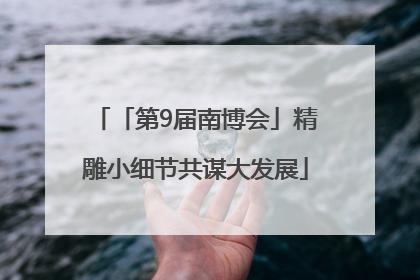 「第9届南博会」精雕小细节共谋大发展