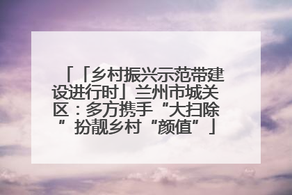 「乡村振兴示范带建设进行时」兰州市城关区：多方携手“大扫除”扮靓乡村“颜值”
