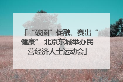 “破圈”促融、赛出“健康” 北京东城举办民营经济人士运动会