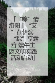 “粽”情洛阳丨“艾”在伊滨 “粽”享露营 端午主题文明实践活动启动