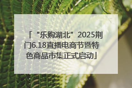 “乐购湖北”2025荆门6.18直播电商节暨特色商品市集正式启动