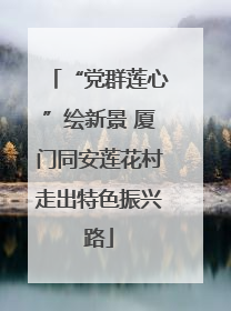 “党群莲心”绘新景 厦门同安莲花村走出特色振兴路