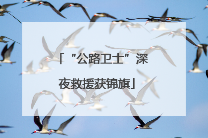 “公路卫士”深夜救援获锦旗