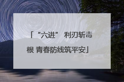 “六进” 利刃斩毒根 青春防线筑平安