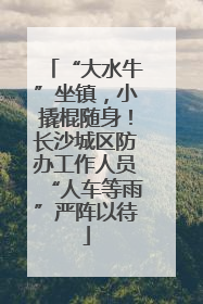 “大水牛”坐镇，小撬棍随身！长沙城区防办工作人员“人车等雨”严阵以待