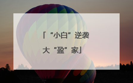 “小白”逆袭大“盈”家