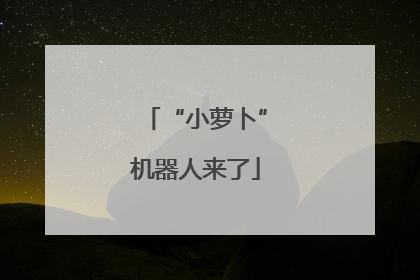 “小萝卜”机器人来了