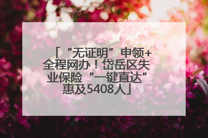 “无证明”申领+全程网办！岱岳区失业保险“一键直达”惠及5408人