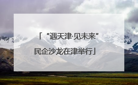 “遇天津·见未来”民企沙龙在津举行