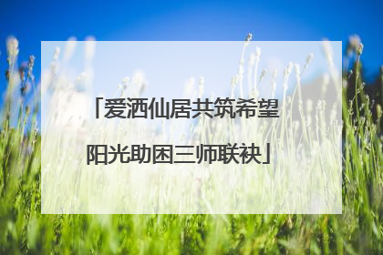 爱洒仙居共筑希望 阳光助困三师联袂