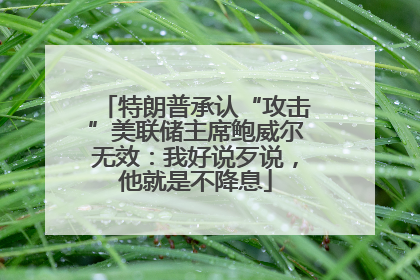 特朗普承认“攻击”美联储主席鲍威尔无效：我好说歹说，他就是不降息