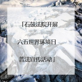 石鼓法院开展六五世界环境日普法宣传活动