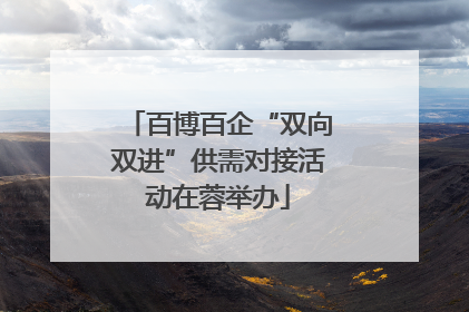 百博百企“双向双进”供需对接活动在蓉举办