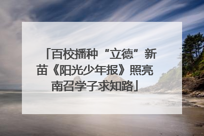 百校播种“立德”新苗《阳光少年报》照亮南召学子求知路
