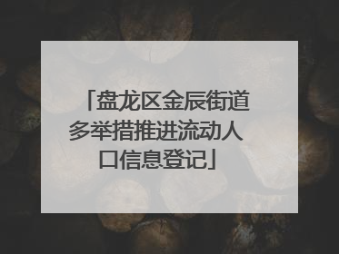 盘龙区金辰街道多举措推进流动人口信息登记