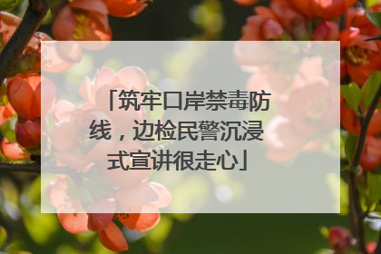 筑牢口岸禁毒防线，边检民警沉浸式宣讲很走心