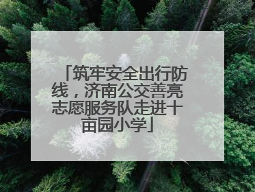 筑牢安全出行防线，济南公交善亮志愿服务队走进十亩园小学