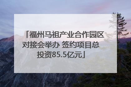 福州马祖产业合作园区对接会举办 签约项目总投资85.5亿元
