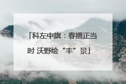 科左中旗：春播正当时 沃野绘“丰”景
