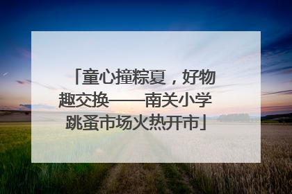 童心撞粽夏，好物趣交换——南关小学跳蚤市场火热开市