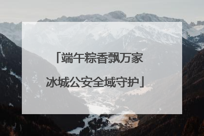 端午粽香飘万家 冰城公安全域守护