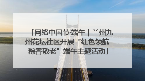 网络中国节·端午｜兰州九州花坛社区开展“红色领航 粽香敬老”端午主题活动