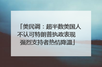 美民调：超半数美国人不认可特朗普执政表现 强烈支持者热情降温