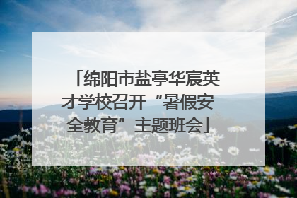 绵阳市盐亭华宸英才学校召开“暑假安全教育”主题班会