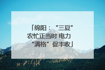 绵阳：“三夏”农忙正当时 电力“满格”促丰收