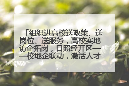 组织进高校送政策、送岗位、送服务，高校实地访企拓岗，日照经开区——校地企联动，激活人才发展“引擎”
