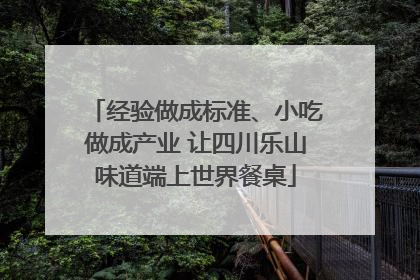 经验做成标准、小吃做成产业 让四川乐山味道端上世界餐桌