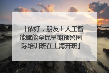 侬好，朋友！人工智能赋能全民早期预警国际培训班在上海开班