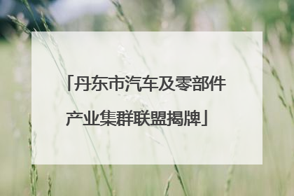 丹东市汽车及零部件产业集群联盟揭牌