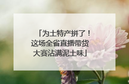 为土特产拼了！这场全省直播带货大赛沾满泥土味