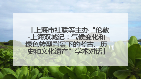 上海市社联等主办“伦敦-上海双城记：气候变化和绿色转型背景下的考古、历史和文化遗产”学术对话