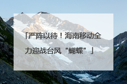 严阵以待！海南移动全力迎战台风“蝴蝶”