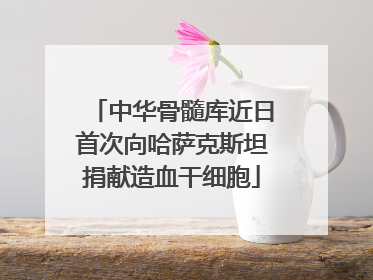 中华骨髓库近日首次向哈萨克斯坦捐献造血干细胞