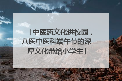 中医药文化进校园，八医中医科端午节的深厚文化带给小学生