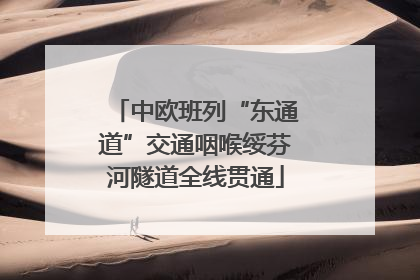 中欧班列“东通道”交通咽喉绥芬河隧道全线贯通