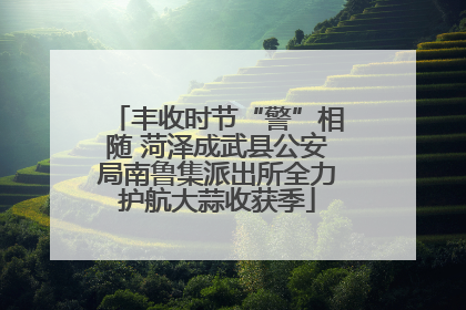 丰收时节“警”相随 菏泽成武县公安局南鲁集派出所全力护航大蒜收获季