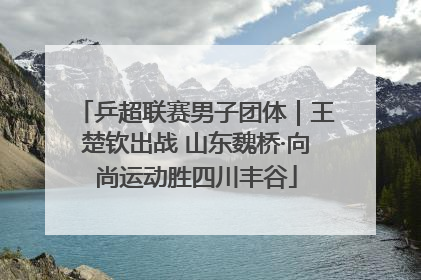 乒超联赛男子团体｜王楚钦出战 山东魏桥·向尚运动胜四川丰谷