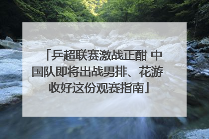乒超联赛激战正酣 中国队即将出战男排、花游 收好这份观赛指南
