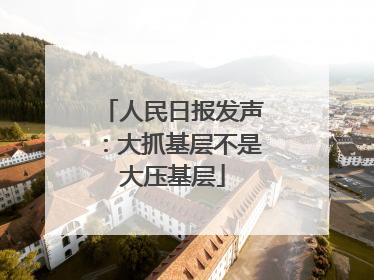 人民日报发声：大抓基层不是大压基层