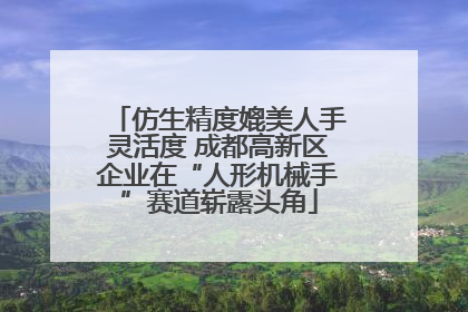 仿生精度媲美人手灵活度 成都高新区企业在“人形机械手”赛道崭露头角