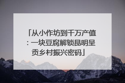从小作坊到千万产值：一块豆腐解锁昆明呈贡乡村振兴密码
