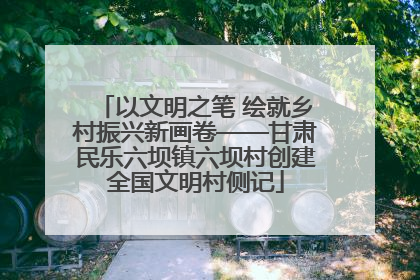以文明之笔 绘就乡村振兴新画卷——甘肃民乐六坝镇六坝村创建全国文明村侧记