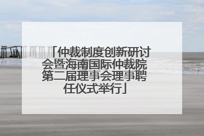 仲裁制度创新研讨会暨海南国际仲裁院第二届理事会理事聘任仪式举行