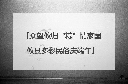 众望攸归“粽”情家国 攸县多彩民俗庆端午
