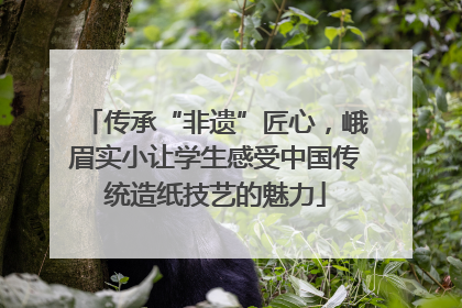传承“非遗”匠心，峨眉实小让学生感受中国传统造纸技艺的魅力