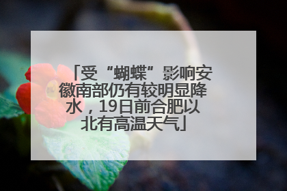 受“蝴蝶”影响安徽南部仍有较明显降水，19日前合肥以北有高温天气